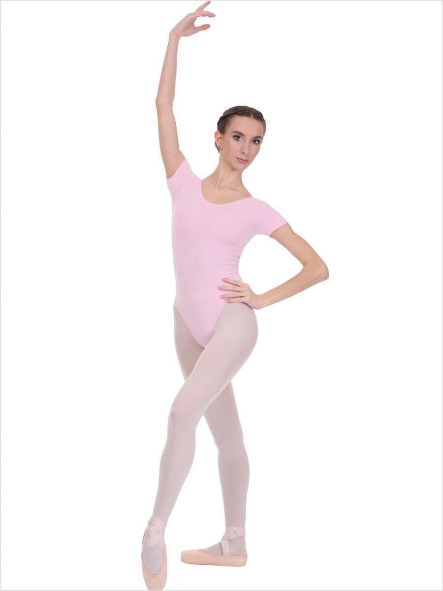 Short Sleeve Gymnastics Leotard SOLO FD926 pink size 140
