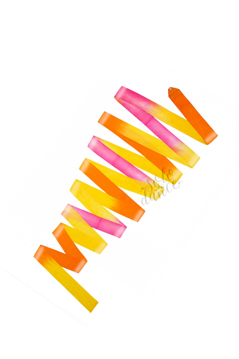 Multicolor Competition Silk Ribbon AMAYA 5 m 33027003 Yellow-Pink-Orange FIG
