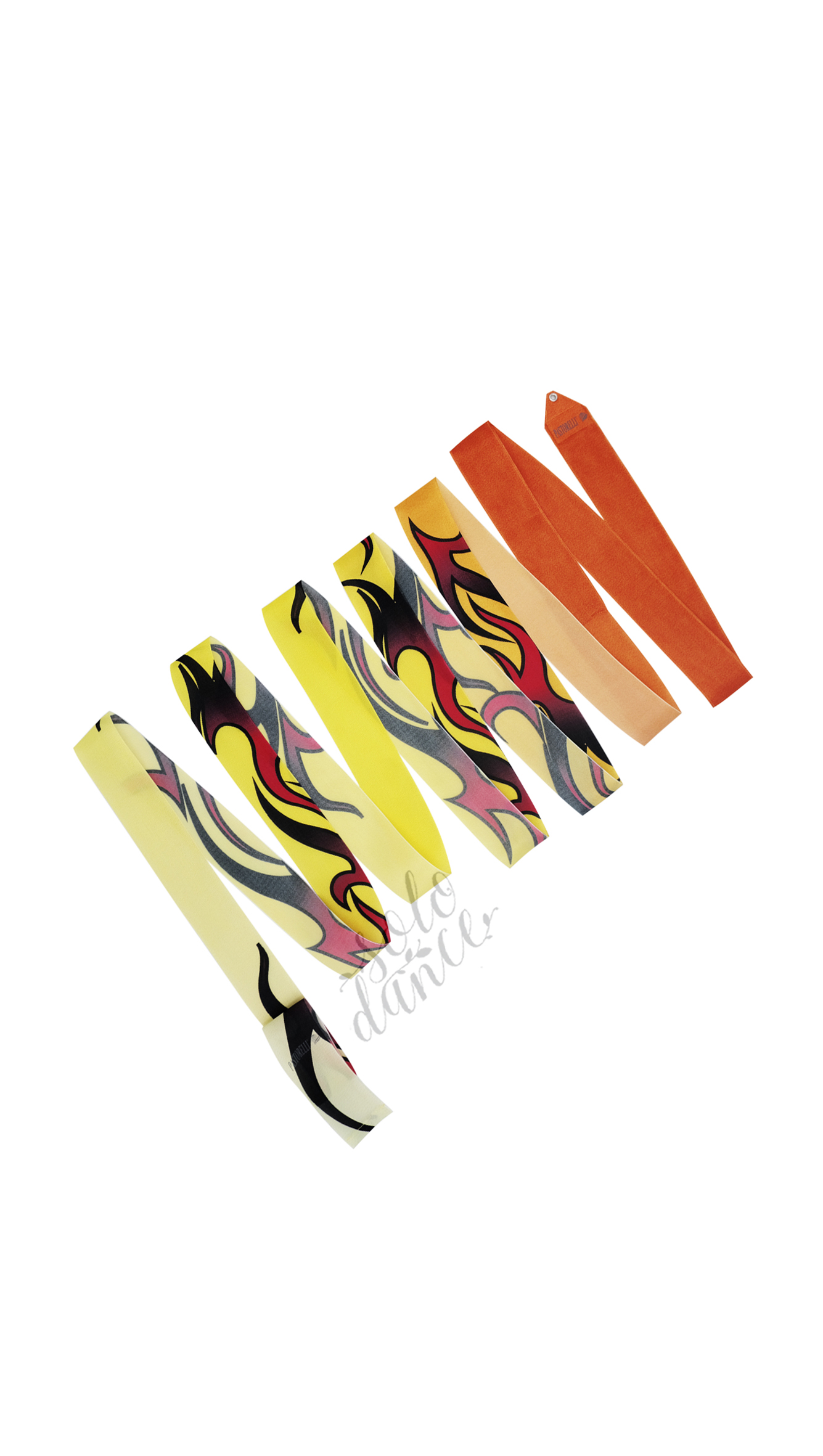 Pastorelli Luxury ARCHE' FLAME gymnastic ribbon 5 m 05989 Orange-Yellow-Light yellow FIG