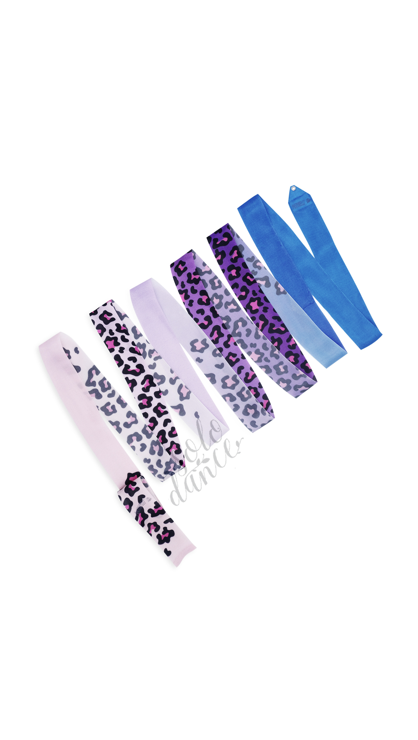 Pastorelli Luxury ARCHE' LEOPARD gymnastic ribbon 5 m 05987 Blue-Violet-Light lilac FIG