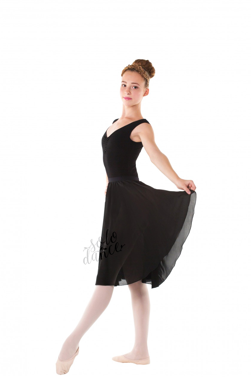 Chiffon Ballet Skirt SOLO FD981 black size 146