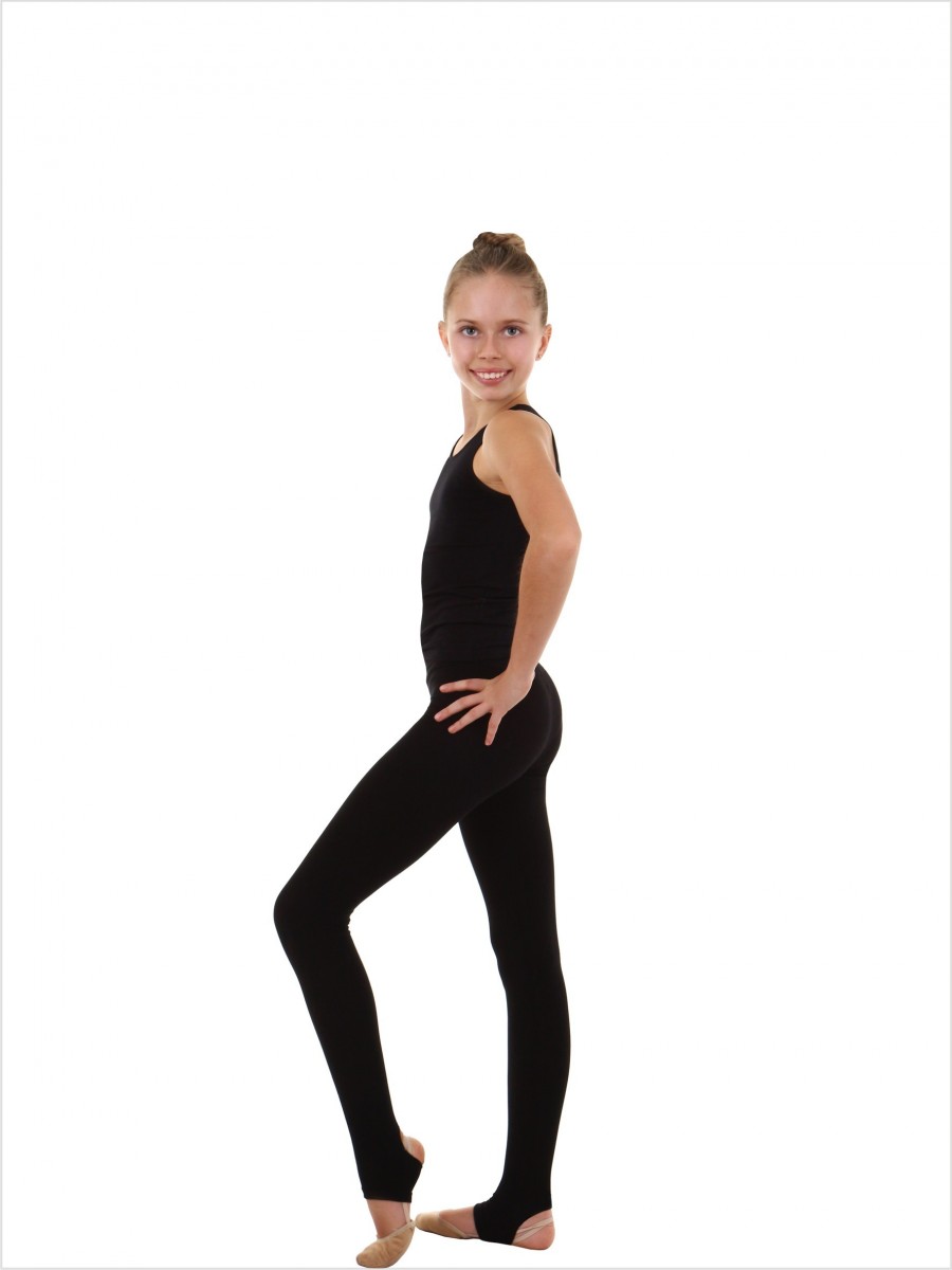 Stirrup leggings SOLO FD702-207 (polyamide) black, size 158/XS