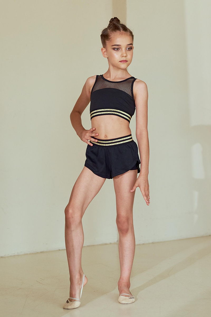 Double gymnastics shorts GRAND PRIX SILVIA  black size 146