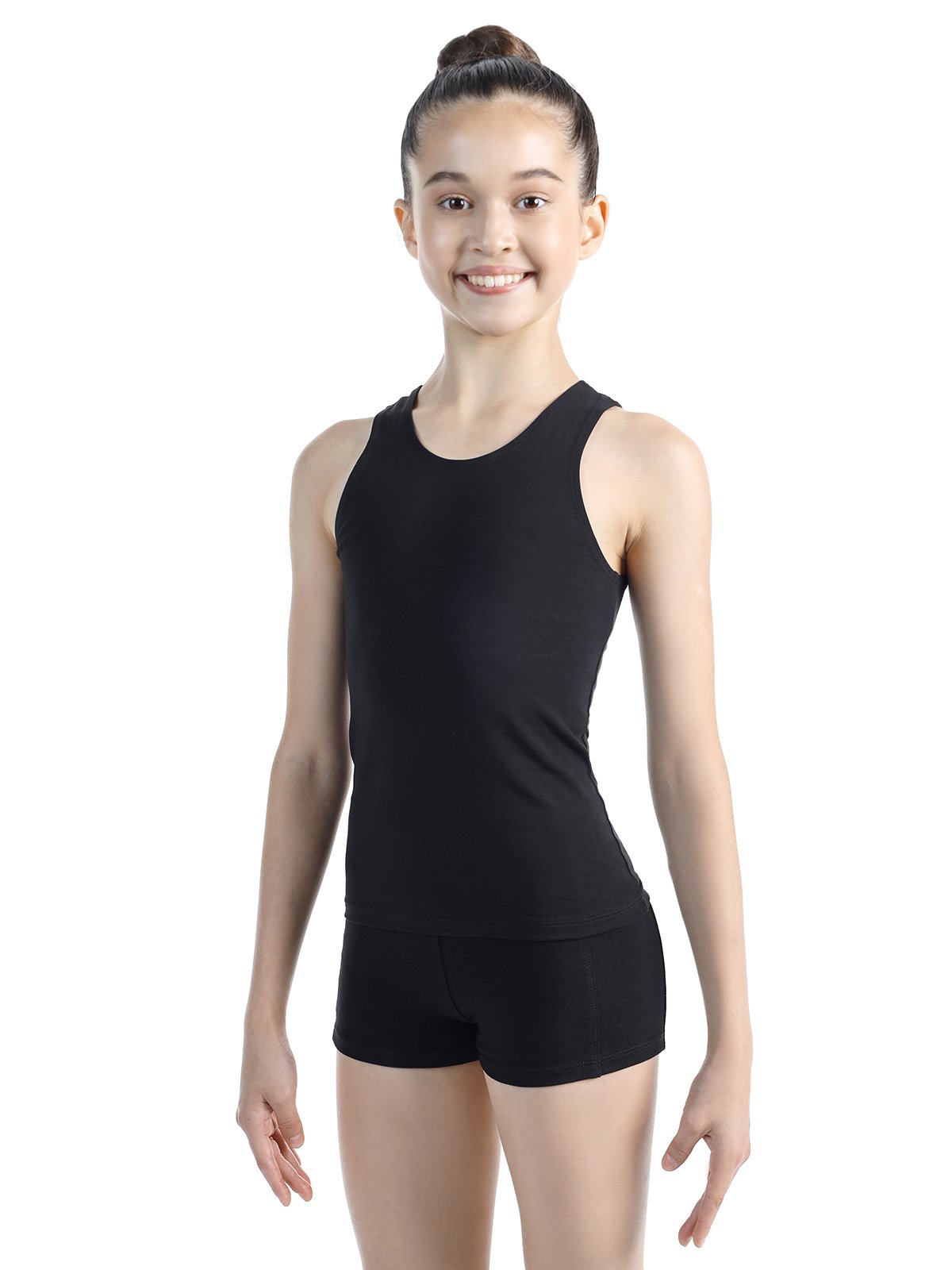 Gymnastic Tank Top SOLO FD400 black, size 152
