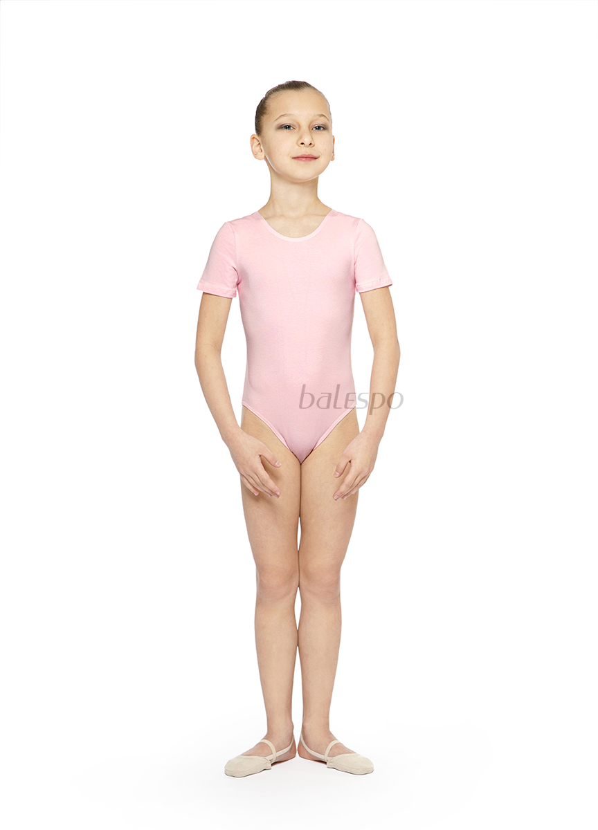 Short sleeve Gymnastics Leotard BALESPO G8.03 pink size 36 (140). Trainingsanzug Tornadressz