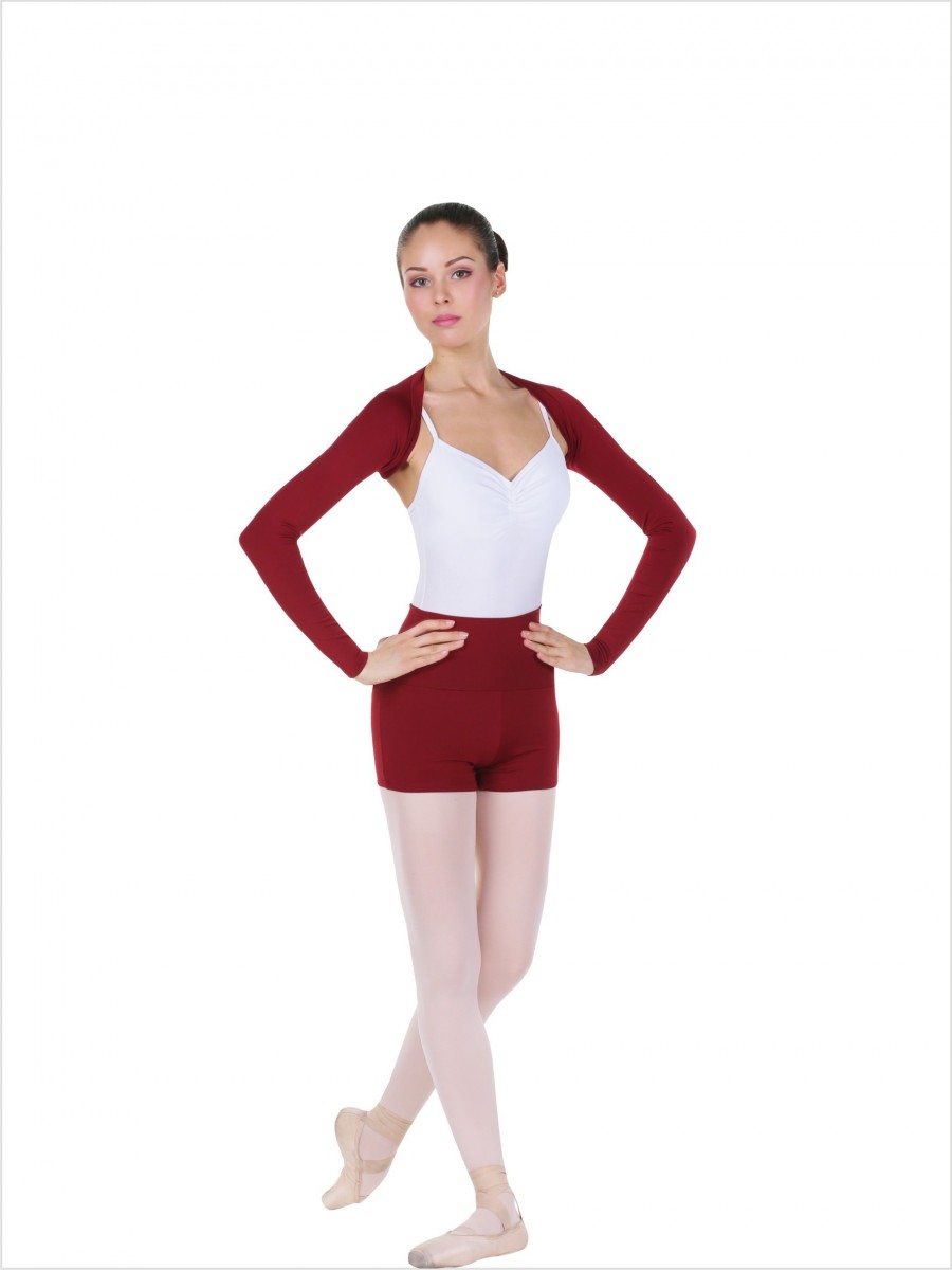 High-Waist Warmup shorts SOLO RD916 cherry, size 146