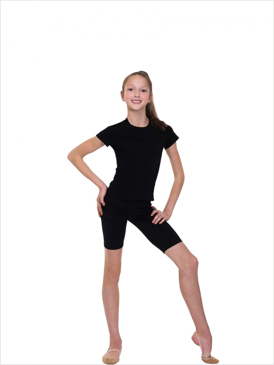 Gymnastic shorts SOLO FD752 black, size 122