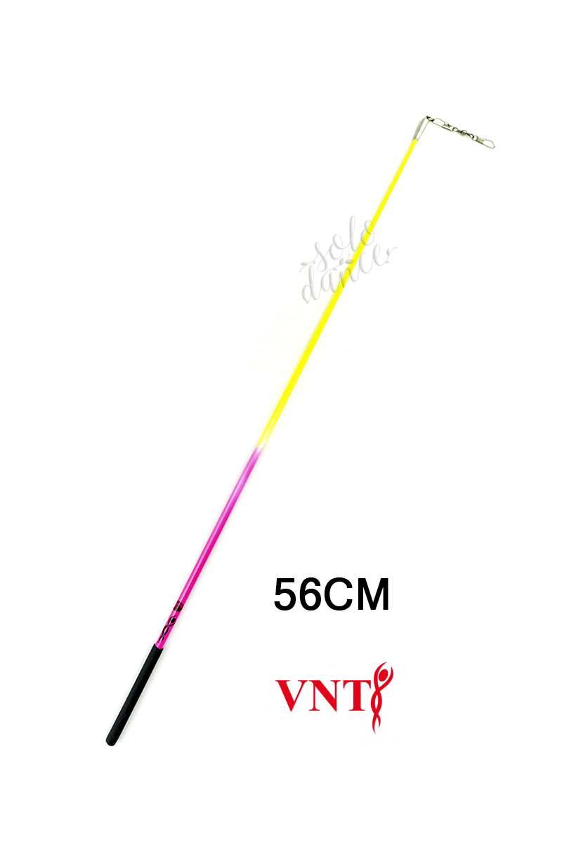 Rhythmic gymnastics stick Venturelli ST5616 114118-1 56 cm bicolor NEON ORANGE+ NEON YELLOW  FIG