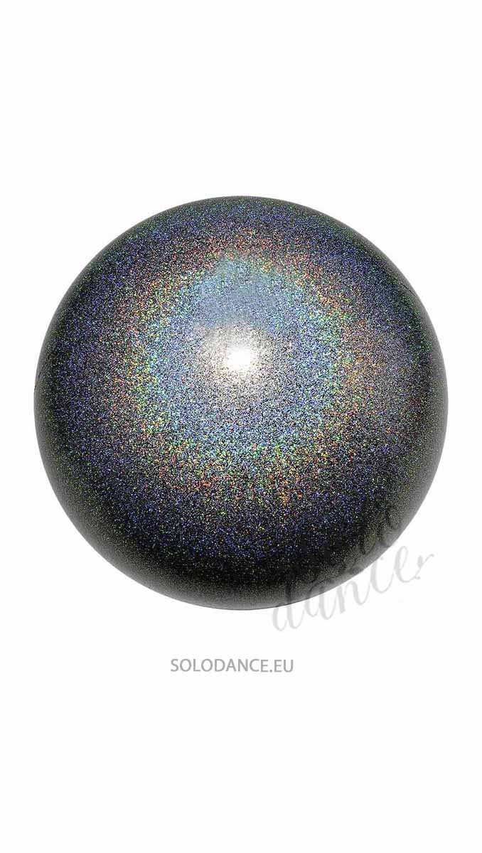 Rhythmic gymnastics ball  PASTORELLI GLITTER HV YELLOW- 16 cm 02198