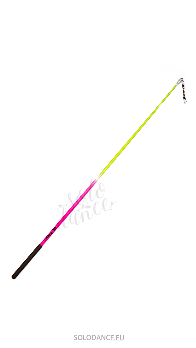 Rhythmic gymnastics stick Venturelli Bicolor ST5916 59 cm PINK+YELLOW FIG