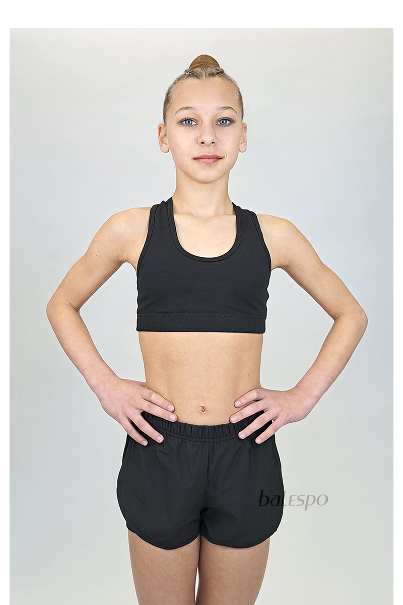 Gymnastics top with mesh BALESPO ВС 250-250 black size 46 (170)