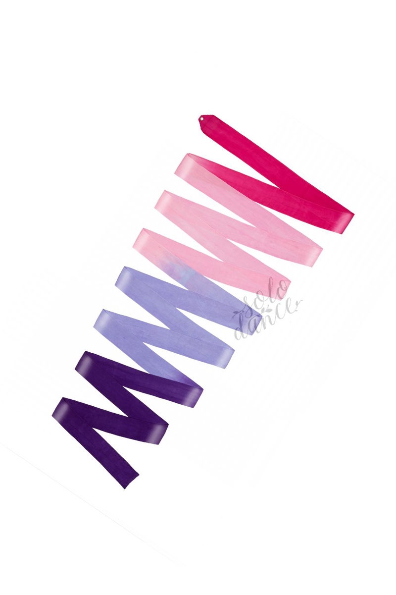 Multicolor Competition Silk Ribbon AMAYA 5 m 33027008 Pink-Fuchsia-Lilac-Purple FIG