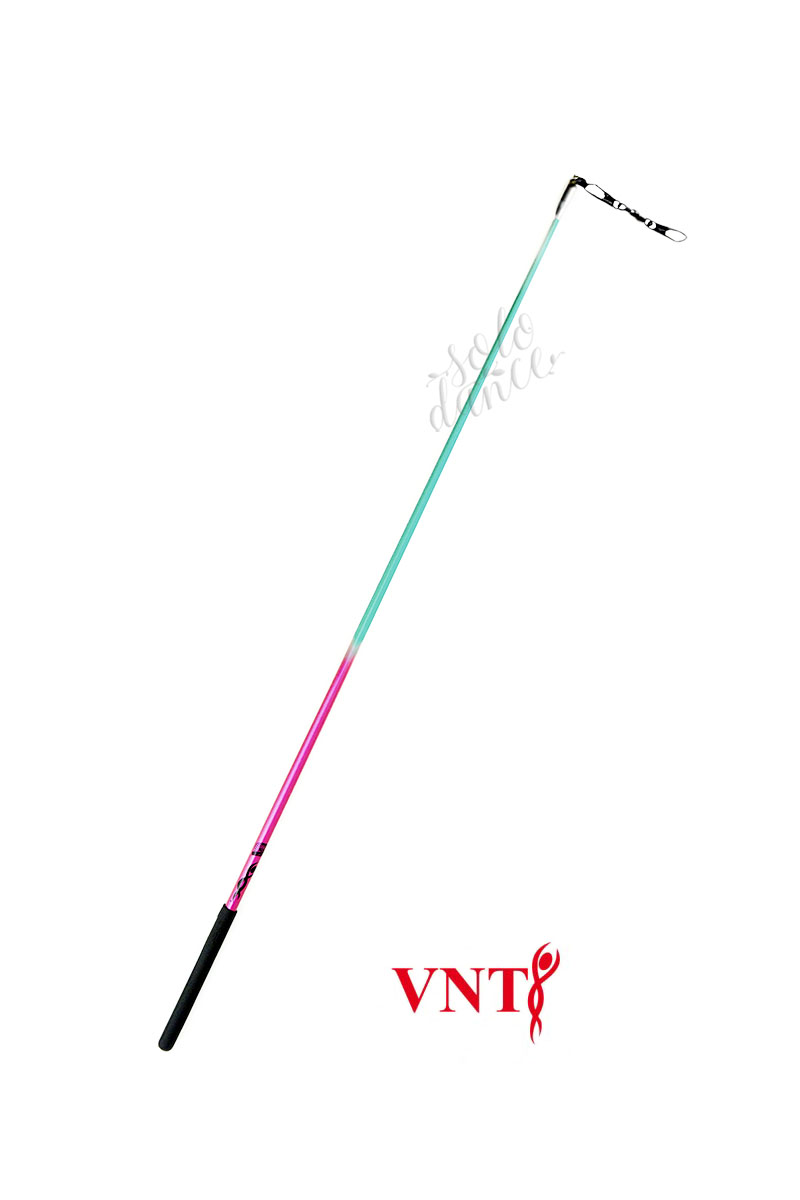 Rhythmic gymnastics stick Venturelli Bicolor ST5918 59 cm NEON PINK+WHITE FIG