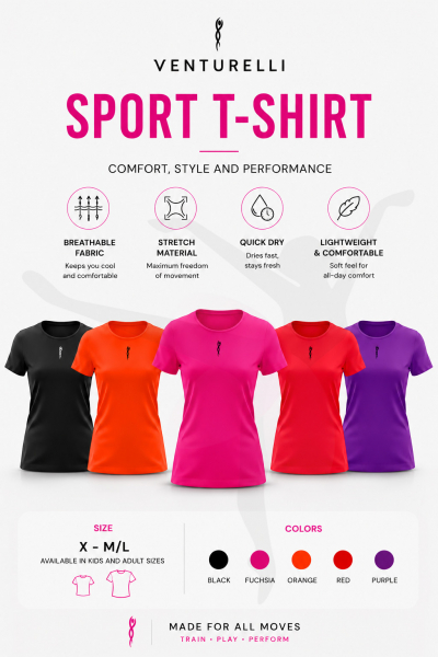 Seamless T-Shirt Venturelli (microfiber) fuchsia size XS/S