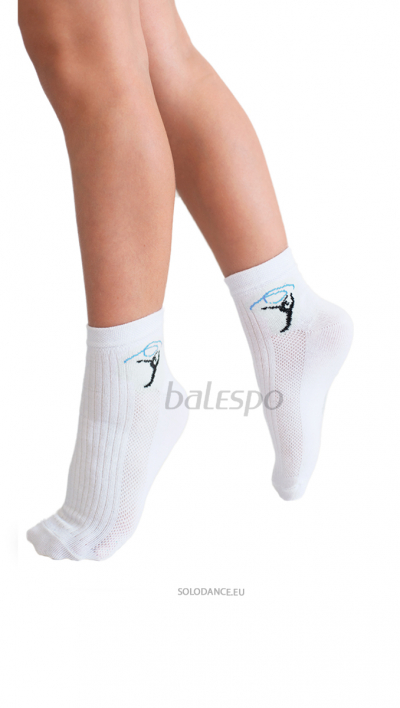 Gymnastics socks BALESPO A14-03 (white-pink) 35-38 Socken SOLO