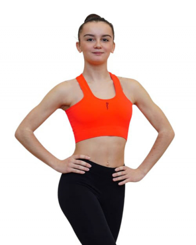 Seamless Crop Top Venturelli 06CROP Orange size S/M