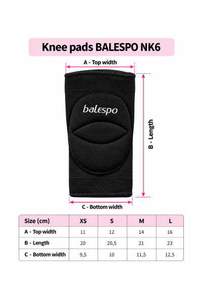Knee pads BALESPO NK6 black size S image