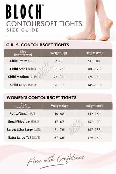 Stirrup Dance Tights BLOCH T0984G Contoursoft Tan size CHM (125–145 cm) image