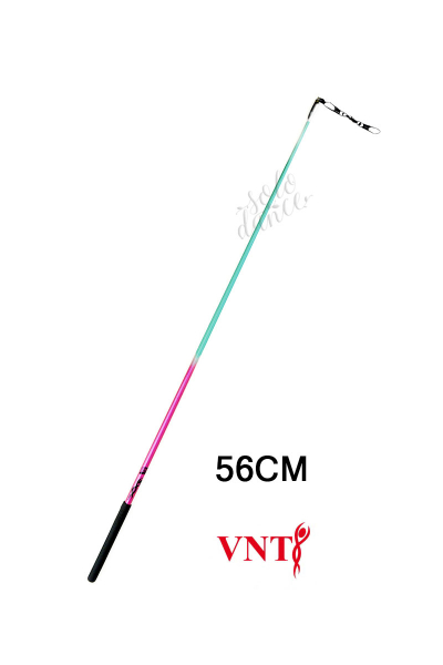 Rhythmic gymnastics stick Venturelli ST5616 113118-1 56 cm bicolor NEON GREEN+ NEON YELLOW  FIG