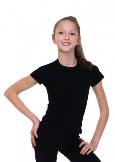 Gymnastics tight-fitting t-shirt SOLO FD650 white color, size 110